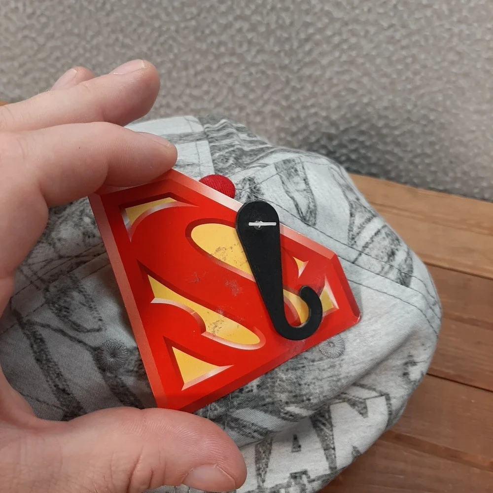 Superman Hat Kids‎ Snapback Cap Gray Red DC Comics Superhero Cartoon School NEW